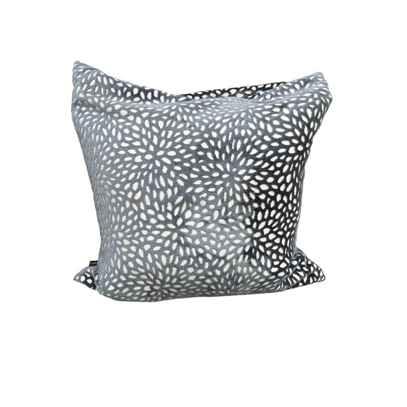 Casa Decor Home Blue Velvet Textured Accent Pillow - Picture 2 of 12